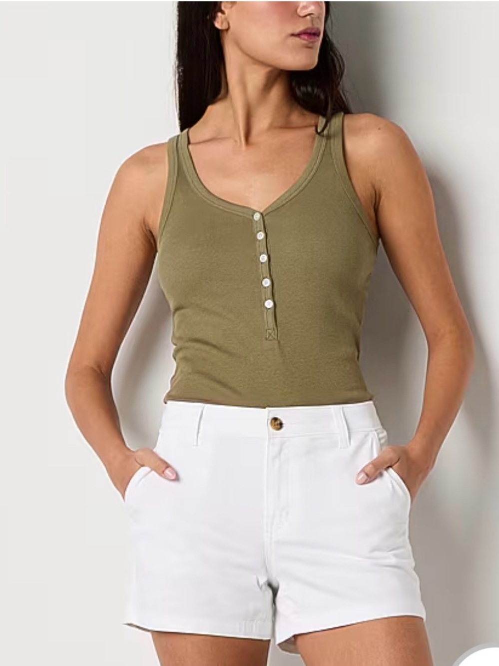 🌸a.n.a   white 3 1/2" Mid Rise Bermuda size 18
